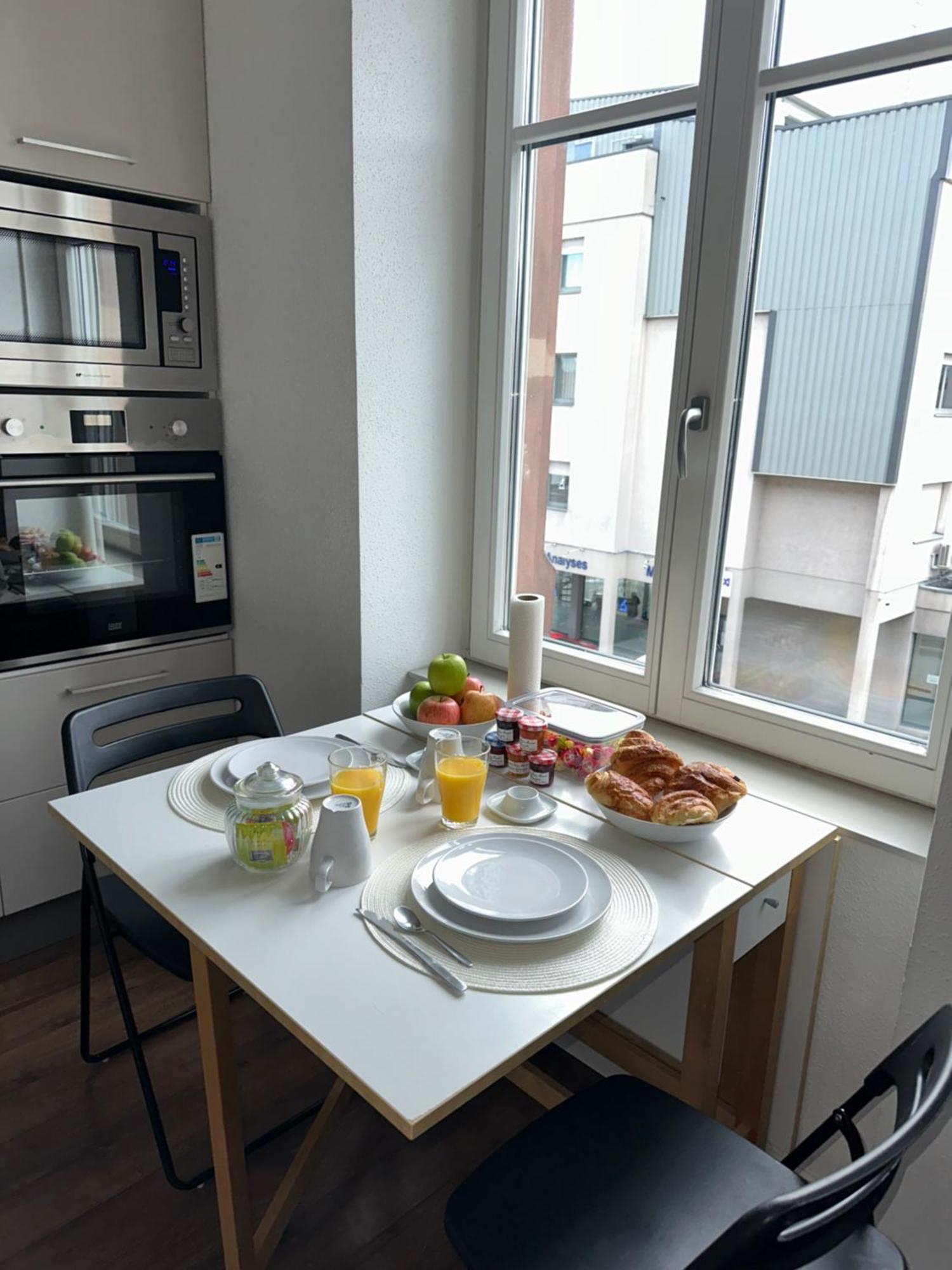 # Le 3 # Joli Appartement T3 Mulhouse Centre, Neuf, Calme Et Tout Equipe المظهر الخارجي الصورة